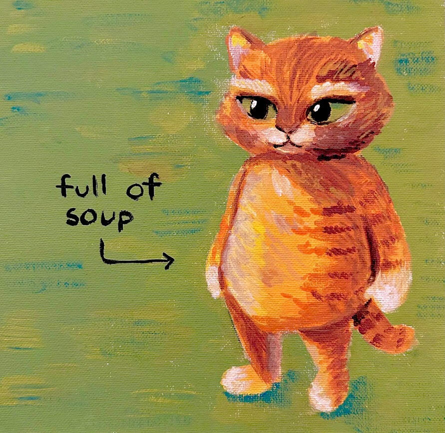 puss - acrylic paint