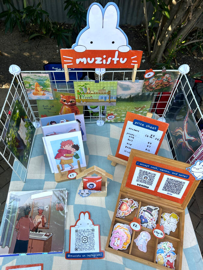 small booth setup